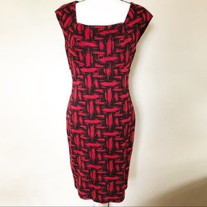 Calvin Klein  Red & Black Dress SZ 10